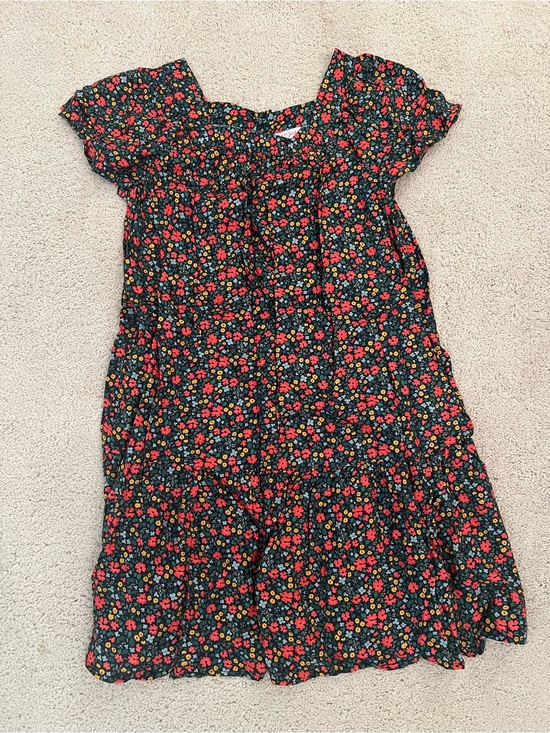 Cat & Jack Other - Youth sized Cat & Jack Black Floral Dress with Red & Yellow Flowers - 14/16